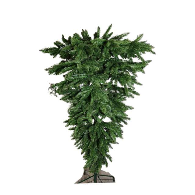 6ft (1.8m) Upside-Down Green Christmas Tree with 903 Tips