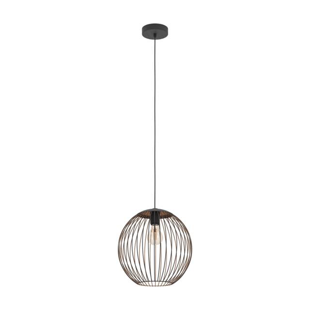 EGLO Almanzora Black & Copper Wire Modern Steel Pendant Light