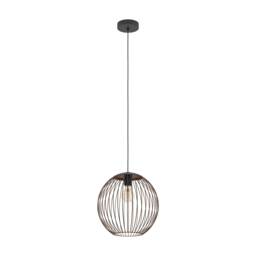 EGLO Almanzora Black & Copper Wire Modern Steel Pendant Light