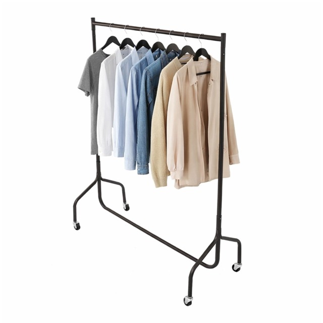 4ft Garment Clothes Rail Super Heavy Duty All Metal Black Black