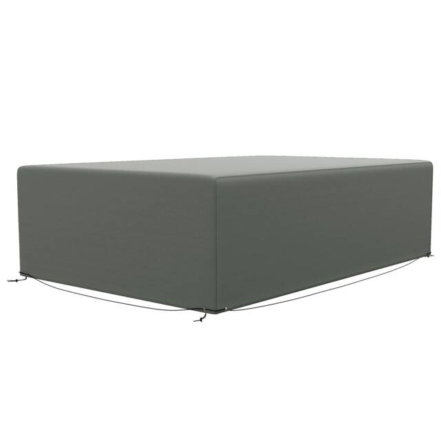 Outsunny UV Rain Protective Cover or Garden Wicker Rattan Dark Grey Grey Dark Grey