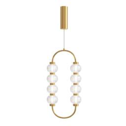Amulet Oval Modern Pendant Ceiling Light Gold 3000K 700lm Glass Shade