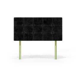 Pearl Black Naples Velvet Headboard Super King Multi