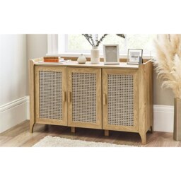 Classic Natural Oak 3 Door Sideboard Brown One Size