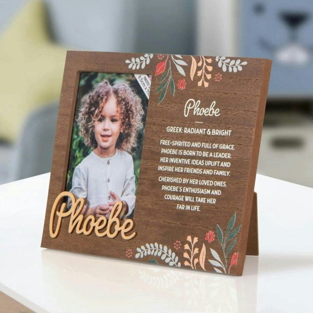 History & Heraldry Pre-Personalised Kids Wooden Picture Frame - Phoebe