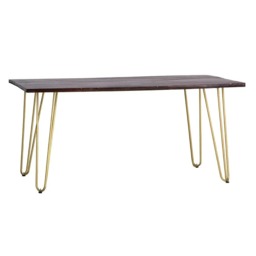Jusleen Solid Mango Wood Dining Table Brown