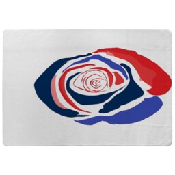 Red & Blue Rose Rug Multi