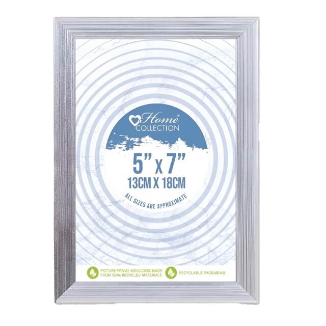 "IG Design Cambridge Glass Frame Clear Clear/Silver 5"" x 7"" 1"