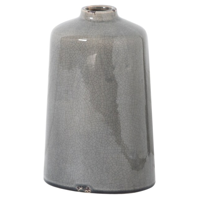 Hill Interiors Garda Liv Glazed Vase Grey Grey 28cm x 18cm x 18cm 1