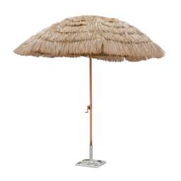 Gardenwize Tiltable Straw Beach Umbrella Parasol Outdoor