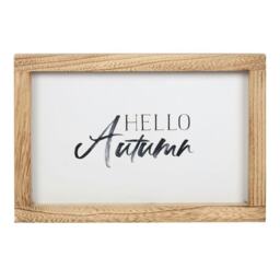 Something Different Hello Autumn Wooden Frame Sign - Natural - One Size