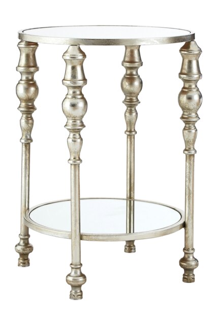 Marcia Two Tier Side Table Silver