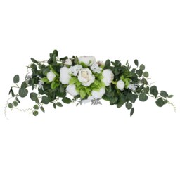 Living and Home Artificial Peony Flower Swag Wreath