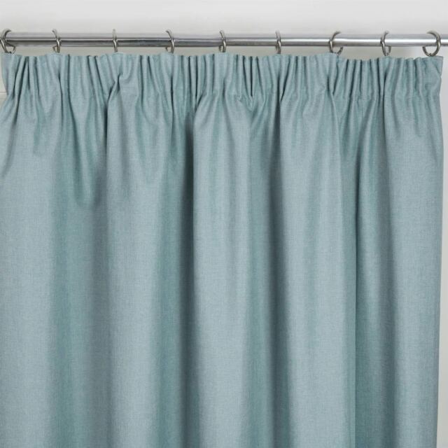 Eclipse - 100% Blackout Thermal Self-Lined Curtains - Eyelet - 100% Polyester (Duck Egg, 46''x 54'' - 117cm x 137cm (Pair)) Blue Blue