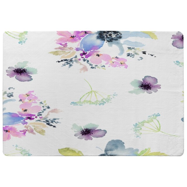 Watercolour Flowers Designer Rug Multi