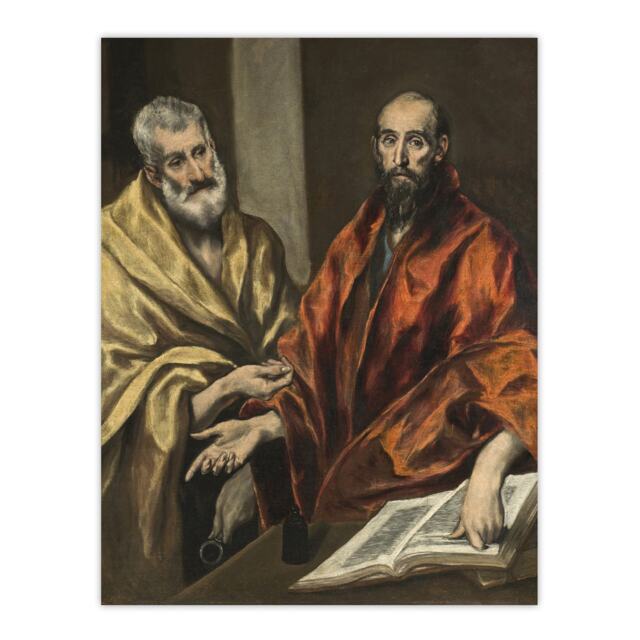 Portrait of Saint Peter and Saint Paul El Greco Huge Wall Art Poster Print