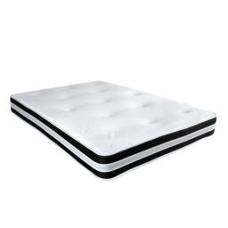 3D Quilted Tuft Mattress - 20cm Deep, Soft Comfort, Airflow Border Black Small Single