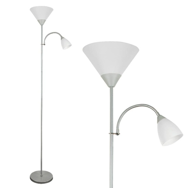 ValueLights Mozz Silver Mother and Child Floor Lamp Chrome