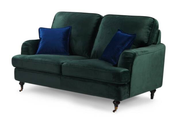 Velvet Bottle Green 2 Seater Bella Sofa ASTBURY