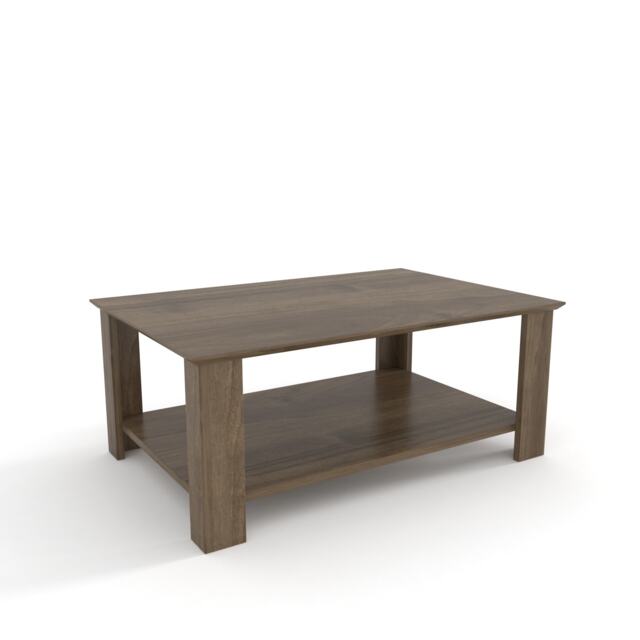 Decorotika Leroy Coffee Table - H 37 cm x W 90 x L 60 cm Brown Walnut 1
