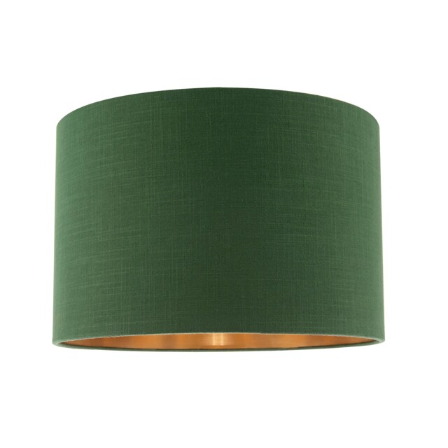 Modern Forest Green Cotton Lamp Shade with Brushed Gold Inner Lining Green Forest Green 1
