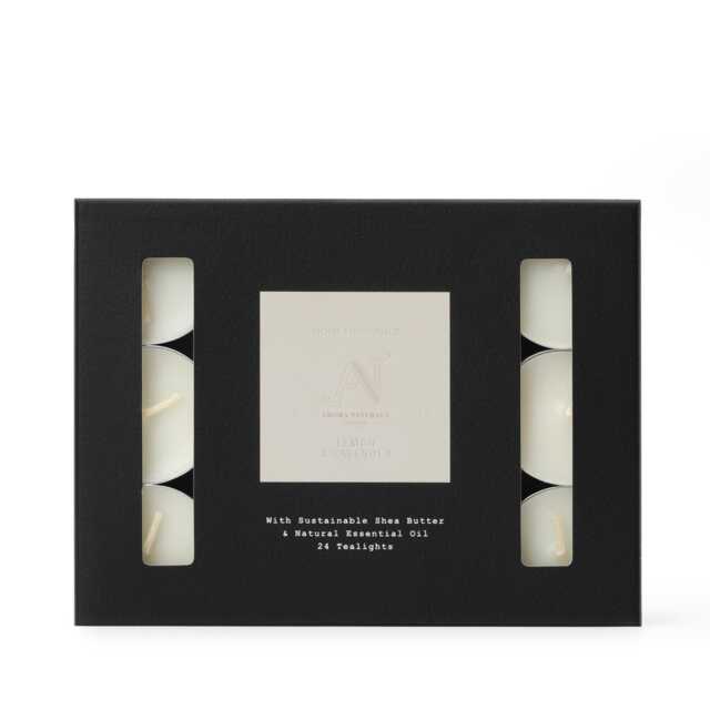 Aroma Naturals Frosted Decadence Tealights 24 Pack - Lemon & Lavender