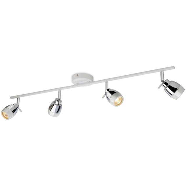 Marine 4 Light Spotlights Bar Bathroom Ceiling Light White, Chrome IP44, GU10