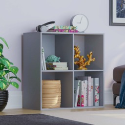 Vida Designs Durham 2x2 Cube Storage Bookcase Display Unit, Grey