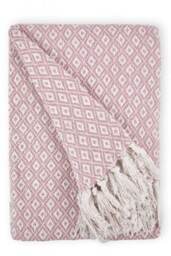 "Stockholm Collection Recycled Cotton Throw in Blush Pink (70"" x 100"")"