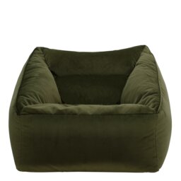 Natalia Velvet Adults Bean Bag Armchair, Ready Filled Large Beanbag Olive Green Green Olive Green XL 1