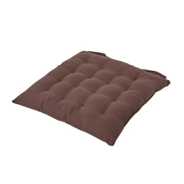Homescapes Seat Pad Luxury Cotton Indoor Outdoor Garden Dining Cushion Brown 40 x 40 cm 1