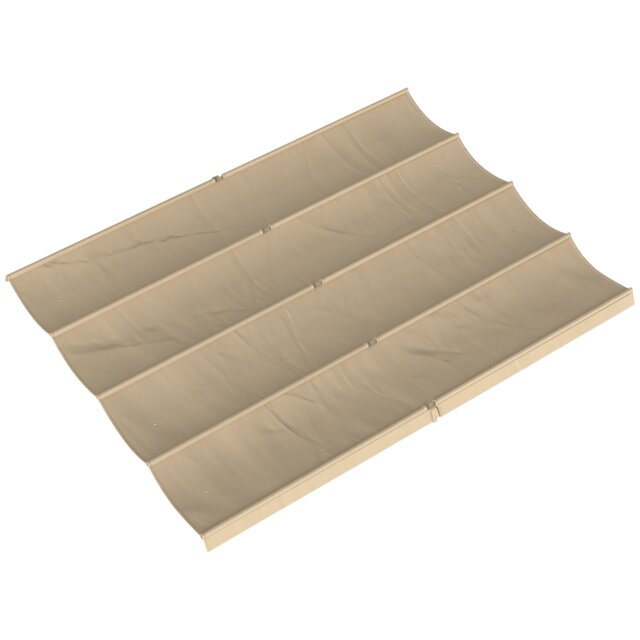 Outsunny Retractable Pergola Canopy Only for 4 x 3 m Pergola, Khaki Brown Khaki