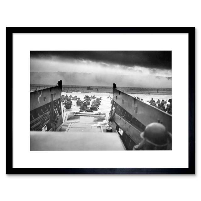 War Military History D Day Landing Normandy Jaws Death Framed Wall Art Print