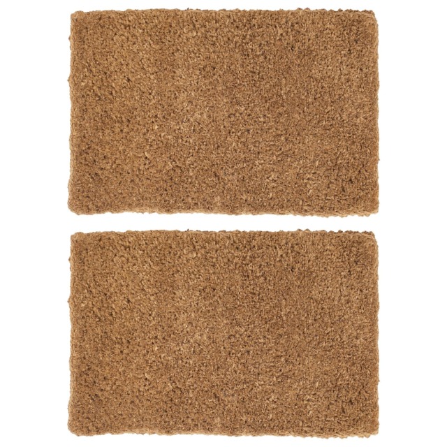 Nicola Spring Premium Handmade Coir Door Mats - 90cm x 60cm - Pack of 2