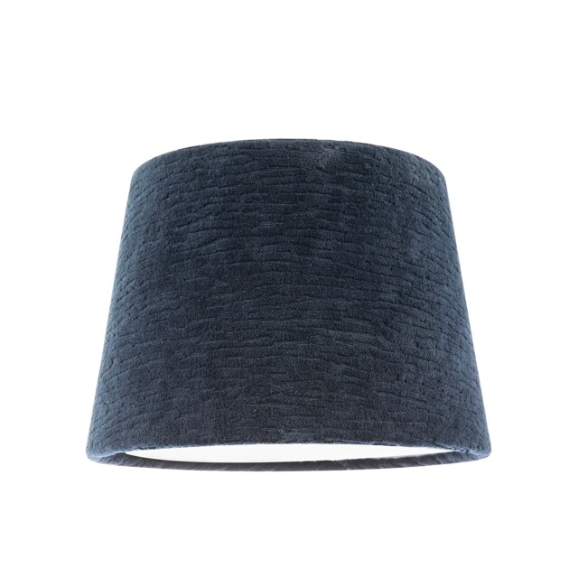 Thick Lined Textured Midnight Blue Velvet Lamp Shade with Satin Inner Blue Midnight Blue 1