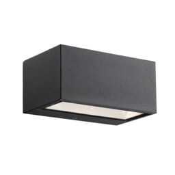 Nordlux Nene Outdoor Wall Light Black Metal Sensor Intergrated LED Weatherproof - Mains Powered, IP54 Black Black