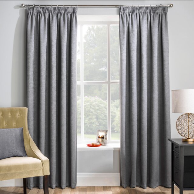 Enhanced Living Matrix Grey Silver 90 x 108 inch (229x274cm) Tape Top Thermal Noise reducing Dim Out Curtains (PAIR) Grey Grey 2