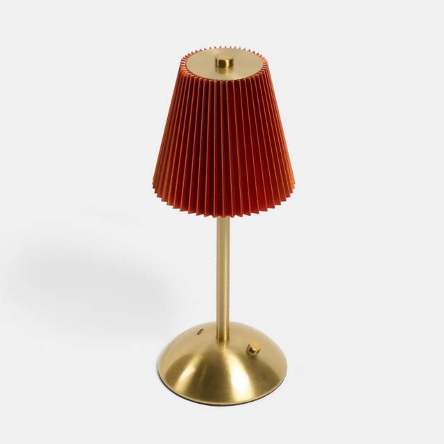 OHS Pleated Bedside Lamp LED Rechargeable Cordless Night Light