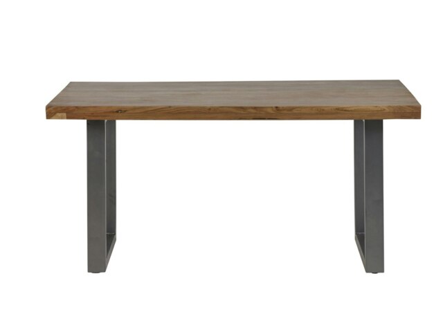Dunphy Industrial Rectangular 6 Seater Dining Table Brown