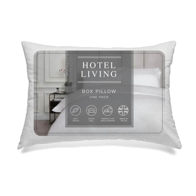 OHS Hypo-Allergenic Breathable Head Side Support Hotel Living Box Bed Pillow, 45x65cm - White