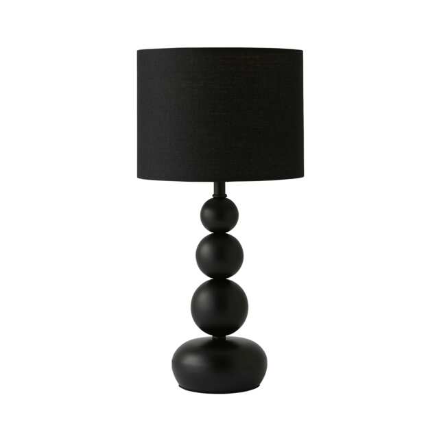 ValueLights Marissa Black Stacked Ball Table Lamp Light