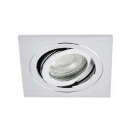 BHS Sym Square IP65 Tiltable Downlight Silver Chrome 1