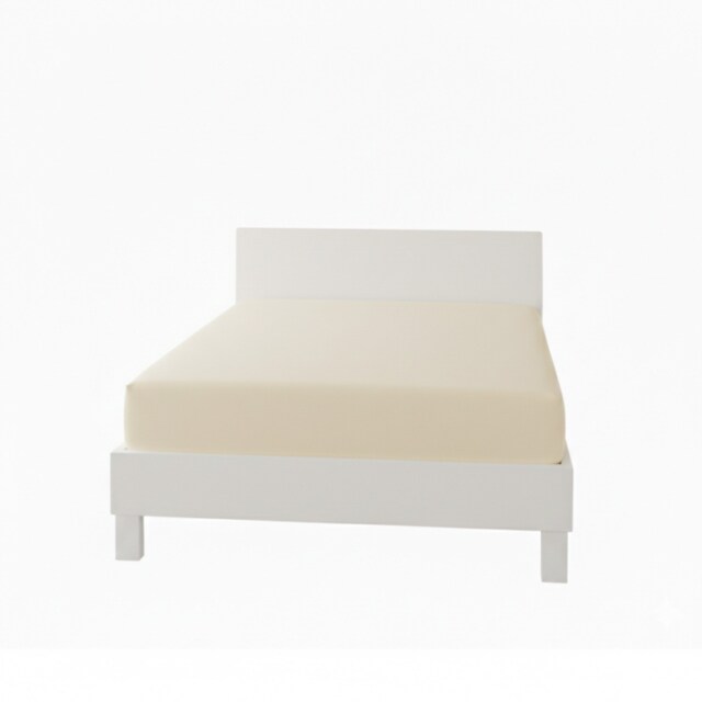 Polycotton Fitted Sheet Extra Deep 40cm Skirt Easy Care Cream Super King