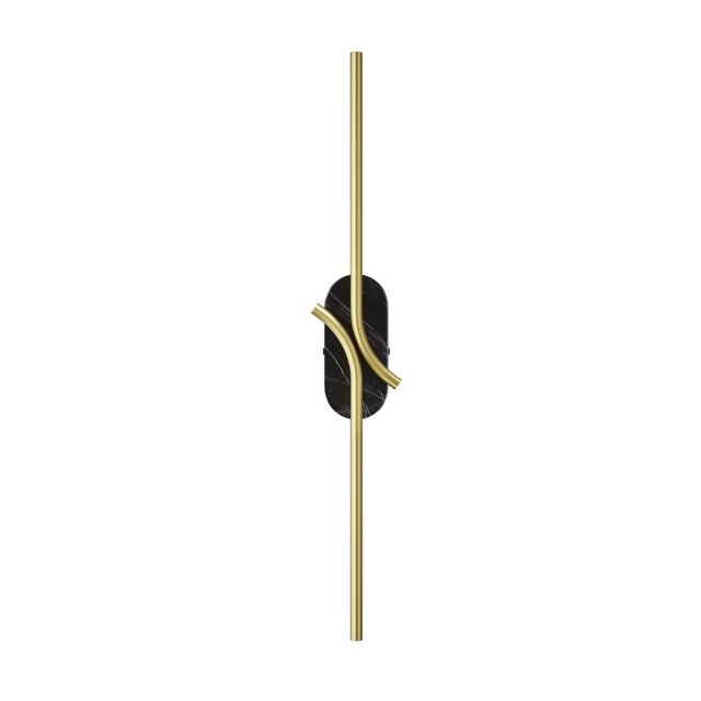 RenAIssance Modern Integrated LED Wall Lamp Brass, Black 3000K 250lm White Shade