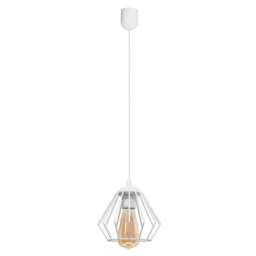 Agat Wire Frame Pendant Ceiling Light White 18cm
