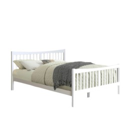4ft6 Double Wooden Bed Frame In White