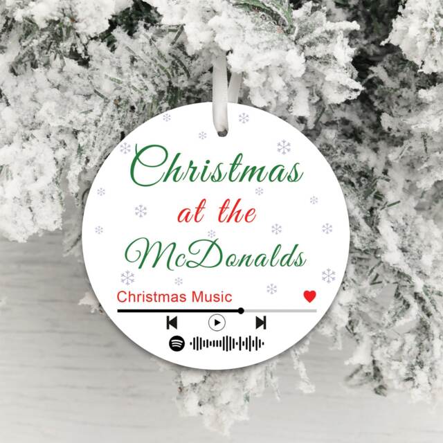 Personalised Xmas Songs Playlist Decoration Christmas Family Gift