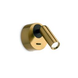 Bean LED Decorative Round Reading Light Brass, 3000K 3.5W