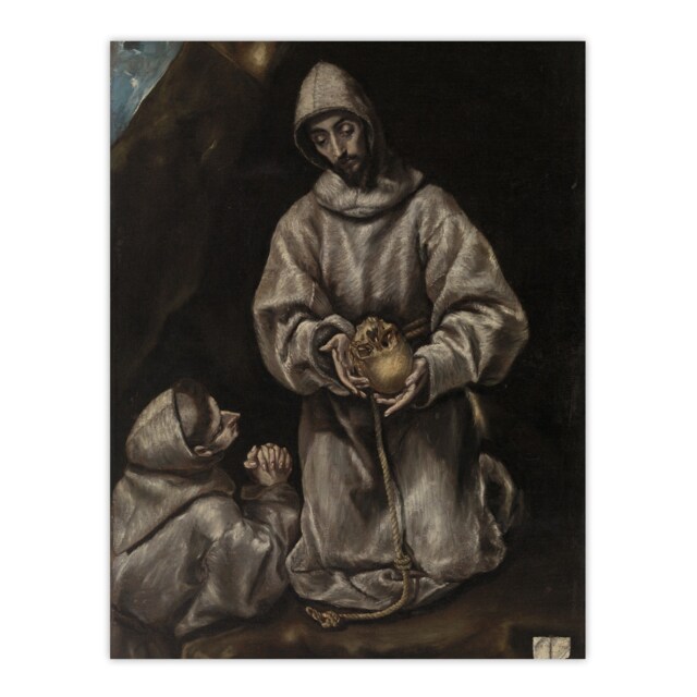 St Francis Brother Leo Meditating on Death El Greco Huge Wall Art Poster Print