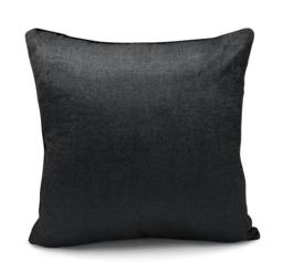 Embossed Plain Scatter Cushion - 43cm x 43cm Black